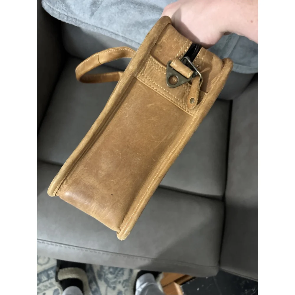 CANYON OUTBACK LEATHER GOODS CO. LEATHER BRIEFCASE CARRY ON BAG BUSINESS